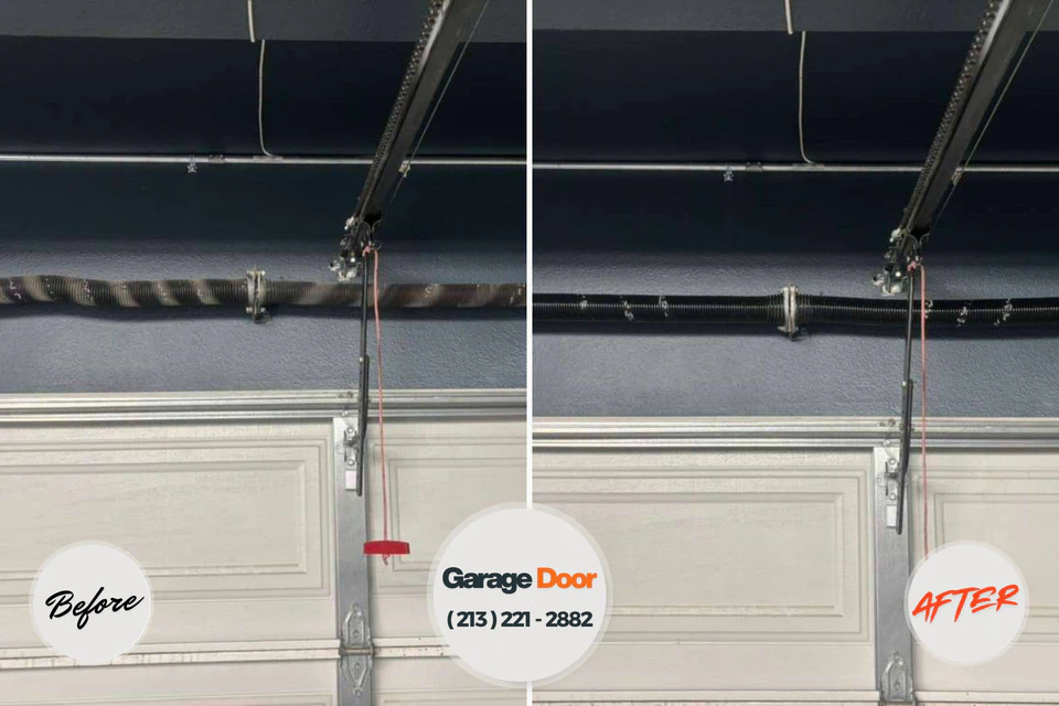 Before and after: garage door repair La Center, WA